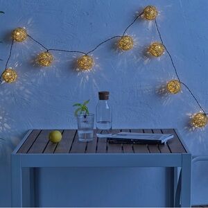 NIP, 2 Sets of IKEA SOLVINDEN LED String Lights W/ 12 Lights Each - Total 24